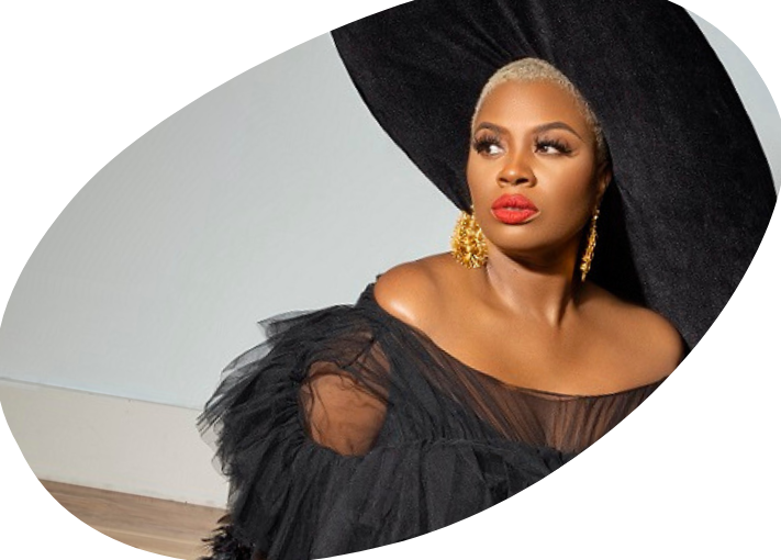 Dana Monique in black tulle